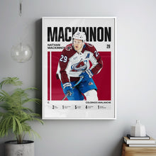 Nathan MacKinnon #29 Poster Colorado Hockey Wall Art