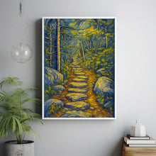 Nature Framed Wall Art, Forest Path Landscape Wall Decor, Modern Farmhouse Canvas Art, Abstract Botanical Canvas Decor