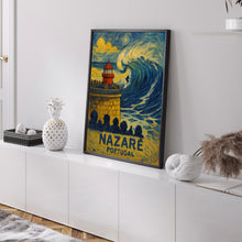 Nazare Portugal Travel Poster, Nazare Print, Portugal Wall Art, Personalised Travel Poster, Birthday Present, Wedding Gifts