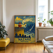 Nazare Portugal Travel Poster, Nazare Print, Portugal Wall Art, Personalised Travel Poster, Birthday Present, Wedding Gifts