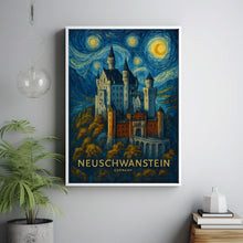Neuschwanstein Castle Travel Poster - Germany Wall Art Print, Illustration Poster, Home & Office decor, Gift idea, Bavaria travel print