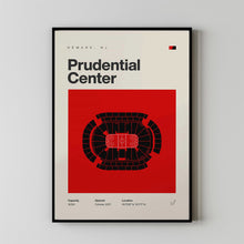 New Jersey Devils Poster, Prudential Center Print, Mid Century Modern Hockey Poster, Sp-6PINXJ