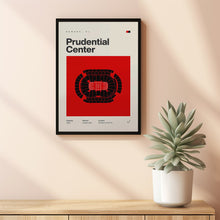 New Jersey Devils Poster, Prudential Center Print, Mid Century Modern Hockey Poster, Sp-6PINXJ