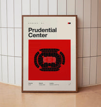 New Jersey Devils Poster, Prudential Center Print, Mid Century Modern Hockey Poster, Sp-6PINXJ