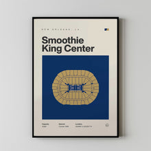 New Orleans Pelicans Poster, Smoothie King Center Print, Mid Century Modern Basketball-JHORSK