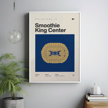 New Orleans Pelicans Poster, Smoothie King Center Print, Mid Century Modern Basketball-JHORSK