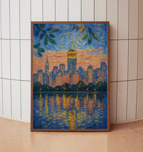 New York City Travel Poster, Retro Manhattan Wall Art, NYC Skyline Decor, US Cities Landscape Prints for Home and Office New York Poster