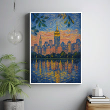 New York City Travel Poster, Retro Manhattan Wall Art, NYC Skyline Decor, US Cities Landscape Prints for Home and Office New York Poster
