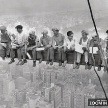 New York Construction Workers Lunching on a Crossbeam, Black and White Wall Art, Vintage Print, Photography Prints, Museum Quality Print 1606604294