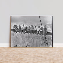 New York Construction Workers Lunching on a Crossbeam, Black and White Wall Art, Vintage Print, Photography Prints, Museum Quality Print 1606604294