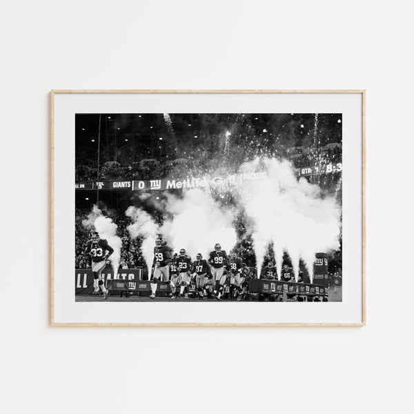 New York Giants Poster, Black and White Wall Art, Vintage Wall Art, Photograph Prints, NFL, Sport Decor, Sport Gift 1792084320