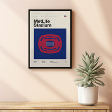 New York Giants Poster, NY MetLife Stadium Print, Mid Century Modern Football Poster, S-Z334JT