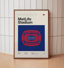 New York Giants Poster, NY MetLife Stadium Print, Mid Century Modern Football Poster, S-Z334JT