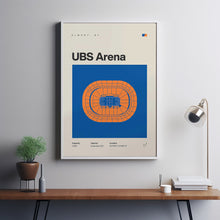 New York Islanders Poster, NY UBS Arena Print, Mid Century Modern Hockey Poster, Sports-OK72QY