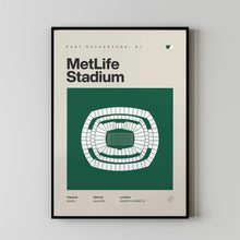 New York Jets Poster, NY MetLife Stadium Print, Mid Century Modern Football Poster, Spo-AR38F1