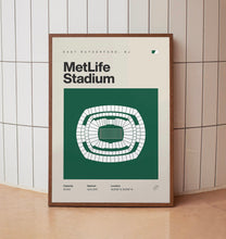 New York Jets Poster, NY MetLife Stadium Print, Mid Century Modern Football Poster, Spo-AR38F1