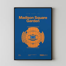 New York Knicks Poster, Madison Square Garden Print, Mid Century Modern Basketball Post-HMOAQI