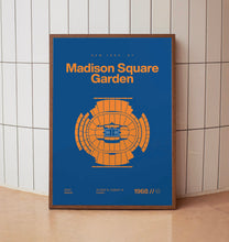 New York Knicks Poster, Madison Square Garden Print, Mid Century Modern Basketball Post-HMOAQI