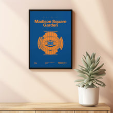 New York Knicks Poster, Madison Square Garden Print, Mid Century Modern Basketball Post-HMOAQI
