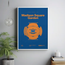 New York Knicks Poster, Madison Square Garden Print, Mid Century Modern Basketball Post-HMOAQI