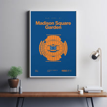 New York Knicks Poster, Madison Square Garden Print, Mid Century Modern Basketball Post-HMOAQI