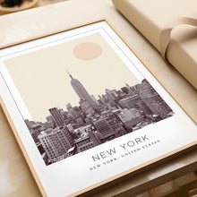 New York Poster Print, New York Travel Poster, New York Minimalistic Wall Art, New York, New York, United States 1882439379