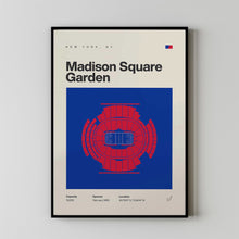 New York Rangers Poster, Madison Square Garden Print, Mid Century Modern Hockey Poster,-EF6F1Q