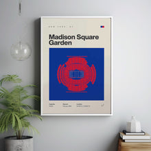 New York Rangers Poster, Madison Square Garden Print, Mid Century Modern Hockey Poster,-EF6F1Q