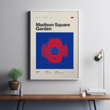 New York Rangers Poster, Madison Square Garden Print, Mid Century Modern Hockey Poster,-EF6F1Q