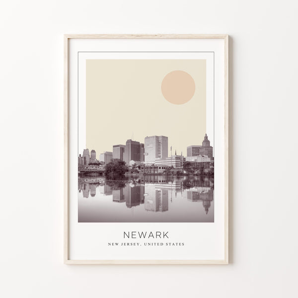 Newark Poster Print, Newark Travel Poster, Newark Minimalistic Wall Art, Newark, New Jersey, United States 1882436637