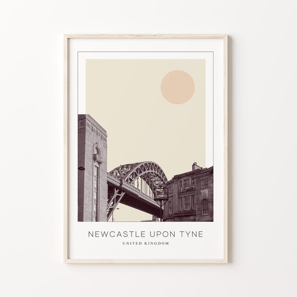 Newcastle-upon-Tyne Poster Print, Newcastle-upon-Tyne Travel Poster, Newcastle-upon-Tyne Minimalistic Wall Art, United Kingdom 1882439411