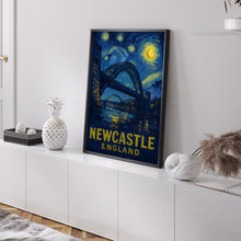 Newcastle Travel Poster - England Wall Art Print, Illustration Poster, Home & Office decor, Gift idea, Travel print, Cityscape poster