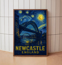 Newcastle Travel Poster - England Wall Art Print, Illustration Poster, Home & Office decor, Gift idea, Travel print, Cityscape poster