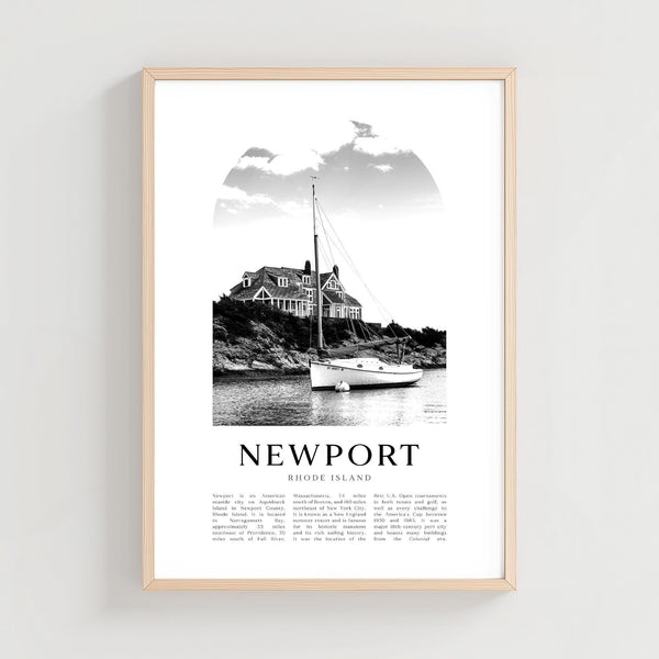 Newport Travel Poster, Newport Print, Newport Wall Art, Travel Print, Rhode Island City Art, Newport Gift, Rhode Island Decor  NA308M 4342095099