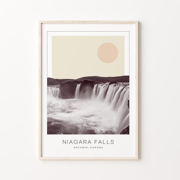 Niagara Falls Poster Print, Niagara Falls Travel Poster, Niagara Falls Minimalistic Wall Art, Niagara Falls, Ontario, Canada 1882437489