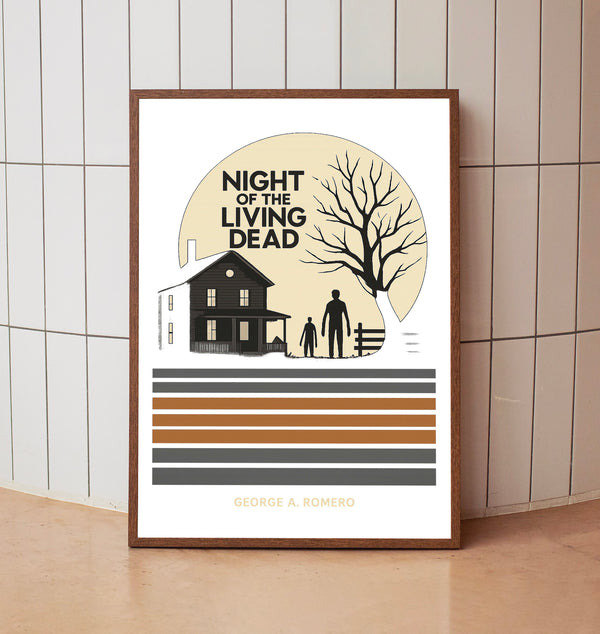 Night of the Living Dead, Movie Poster, Horror Film, Classic Zombie Film, Vintage Movie Art
