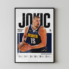 Nikola Jokic #15 Poster Joker Basketball Wall Art