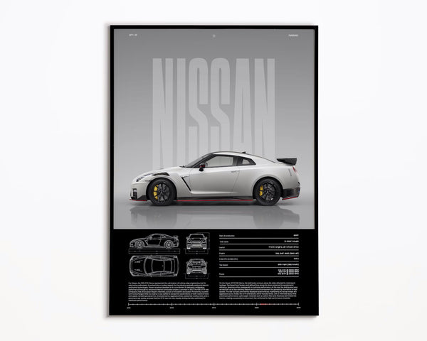 Nissan GT-R Nismo Print _ Nissan GT-R _ Car Print _ Hyper Car Poster _ Super Car Print _ Art Print _ Car Poster _ Home Decor _ Wall Decor