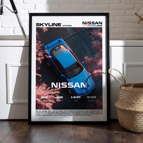 Nissan GT-R R35 Poster – JDM Car Wall Art Print, Japanese Supercar Poster for Garage, Office or Living Room 4369787686