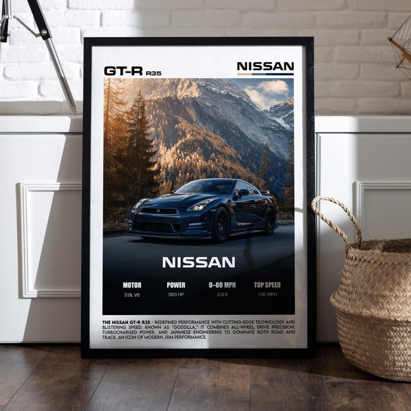 Nissan GT-R R35 Poster – JDM Supercar Garage Art 4373663828