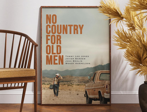 No Country For Old Men Poster, Home Decor, Retro Movie Poster, Vintage Poster, Gift for Him, Javier Bardem, Tommy Lee Jones, Gift for Her 1873169890