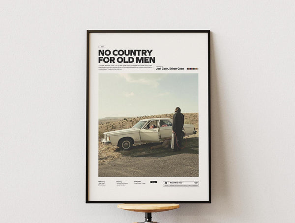 No Country for Old Men Poster, Alternative Movie Art, Coen Brothers Film Print, Neo-Western Thriller Decor,  Cinematic Room Decor 1867592884