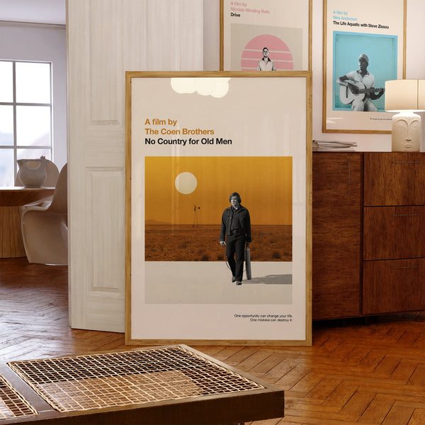 No Country for Old Men Print Retro Mid-Century Modern Movie Poster 1170996427