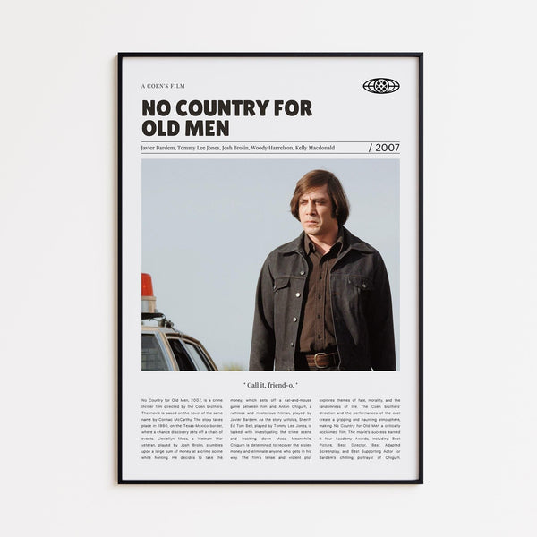 No Country for Old Men, Coen's, Retro Movie Poster, Custom Movie Poster 4421171688