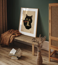 Noodle Black Cat Poster, Ramen Noodles Art, Kitchen Wall Art, Japanese cat print, Cat Lovers Gift, Japanese VIntage Wall Art Tokyo Art Print 1751367990 7230