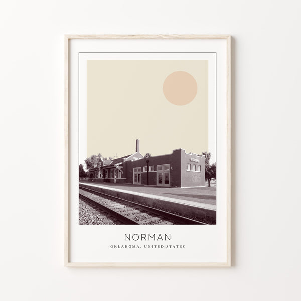 Norman Poster Print, Norman Travel Poster, Norman Minimalistic Wall Art, Norman, Oklahoma, United States 1868248074