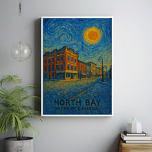 North Bay Poster Print, North Bay Travel Poster, North Bay Van Gogh Style Wall Art, North Bay, Ontario, Canada