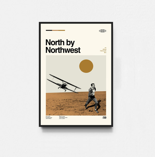 North By Northwest Poster, North By Northwest Print, Movie Poster, Midcentury Art, Minimalist Art, Retro Poster, Vintage Poster, Wall Decor 1818921102