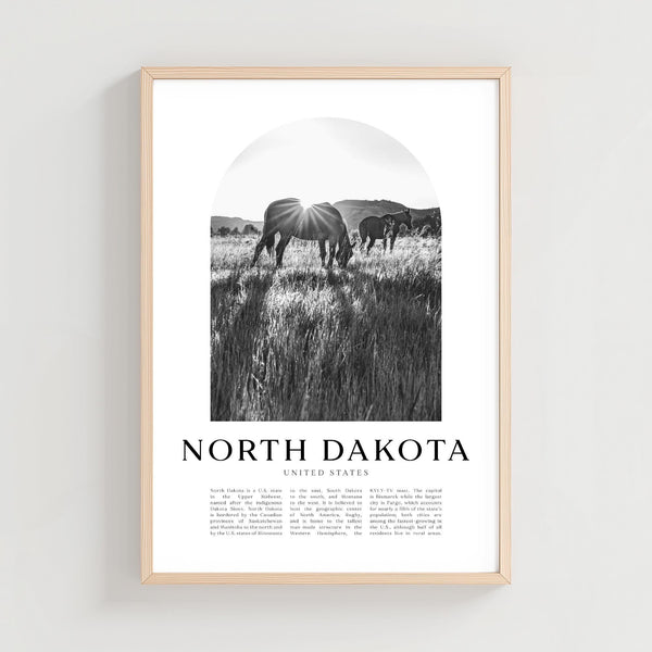 North Dakota Travel Poster, North Dakota Print, North Dakota Wall Art, Travel Print, United States City Art, North Dakota Gift  NA116M 4335942489
