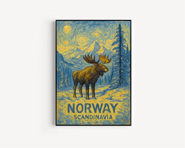 Norway Travel Poster, Norway Scandinavian Poster, Norway Travel Wall Decor, Personalized Travel Poster, Birthday Gifts